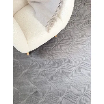 Vaskbart teppe Castello Wave - Grå - Tekstiler - Tepper & Matter - Store tepper