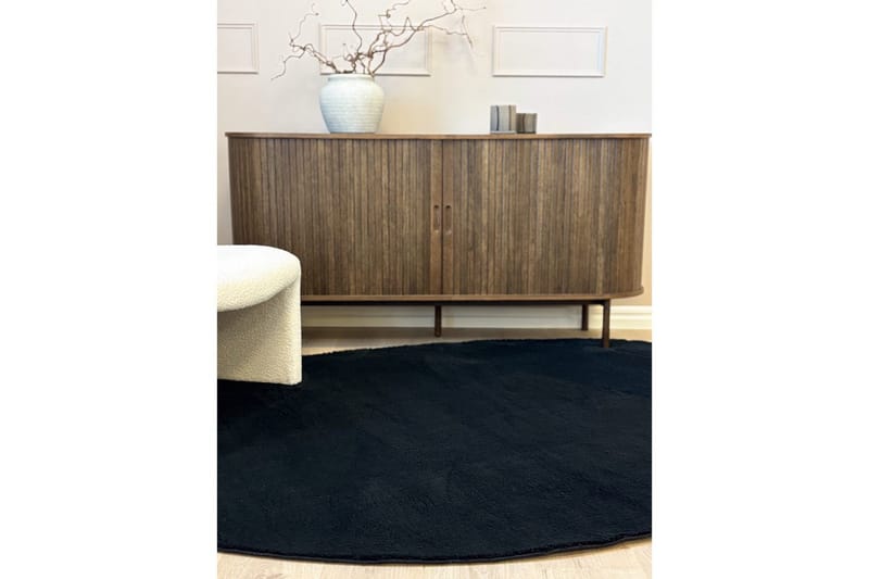 Vaskbart teppe Soft Shape - 240x340 cm, Svart - Tekstiler - Tepper & Matter - Store tepper